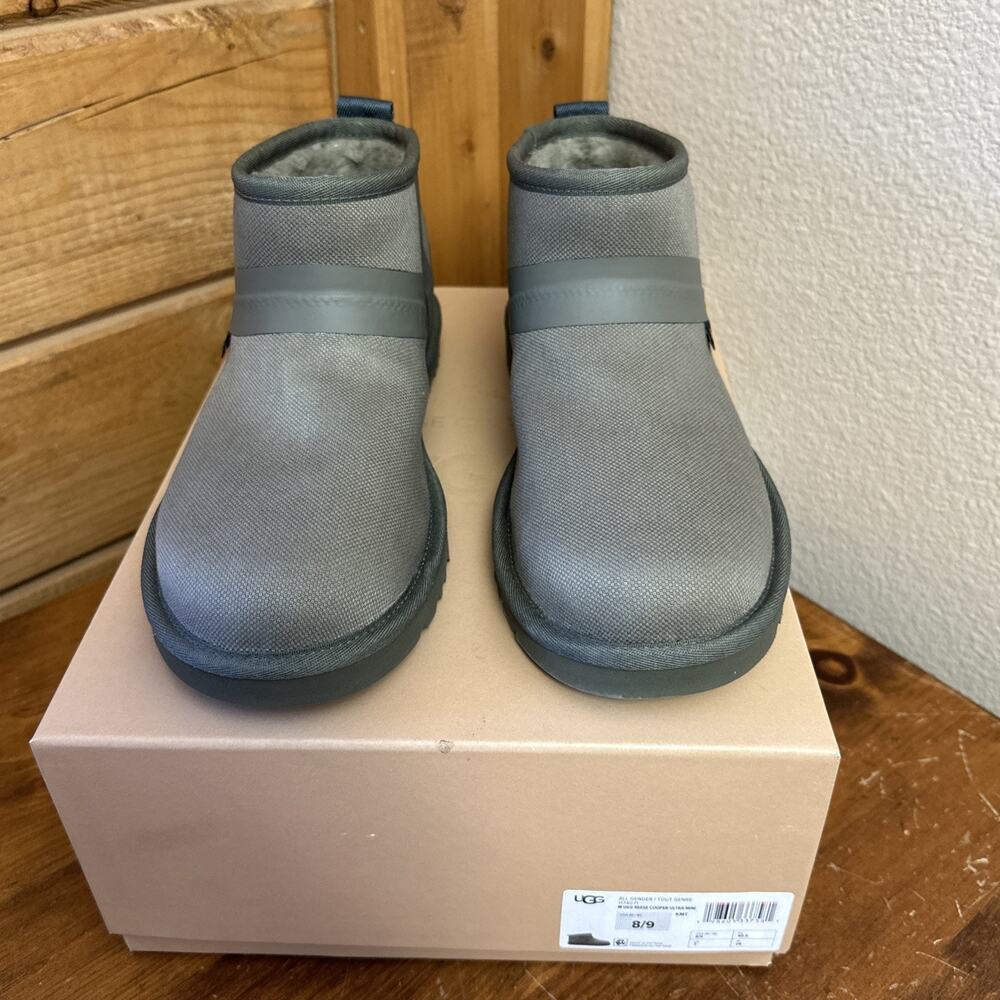 NIB UGG Reese Cooper Ultra Mini Men's 8 Unisex Waterproof Boot Shoe Wool Lining - Picture 3 of 14